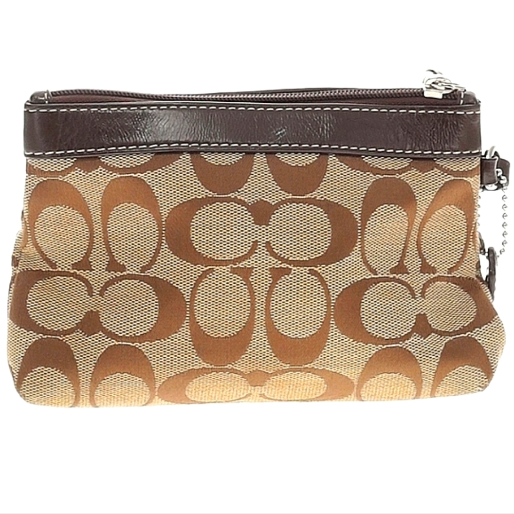 Coach Factory Brown Wristlet - 6.5" x 4.75" x 1"